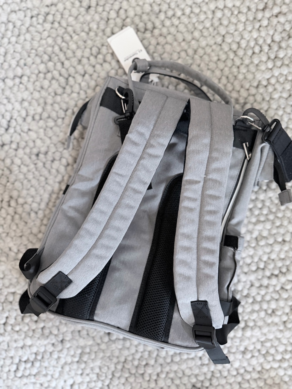 NWT Grey Diaper Bag Backpack Tote Bag - Versatile Everyday Carry - Picture 8 of 9